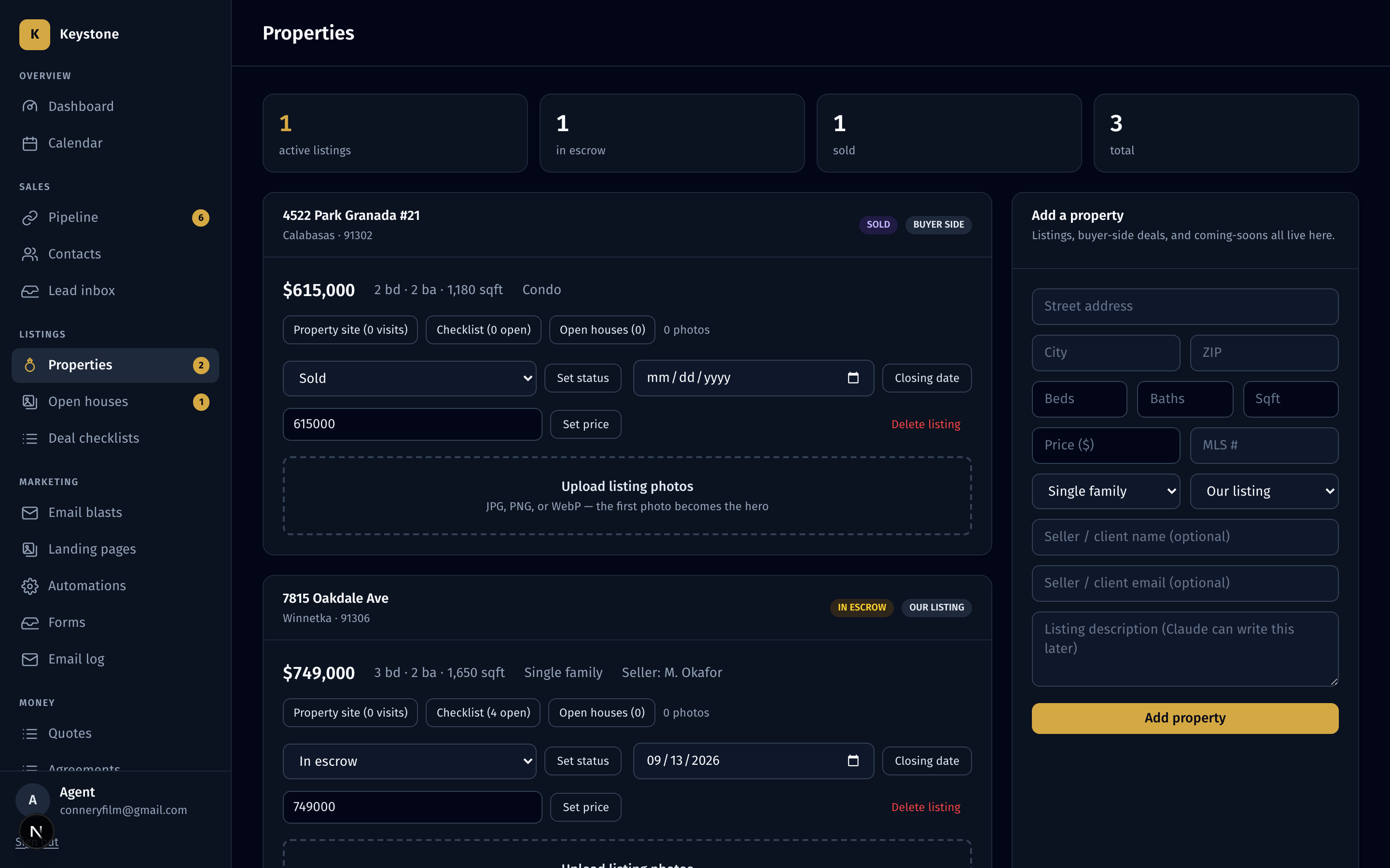 Listings manager